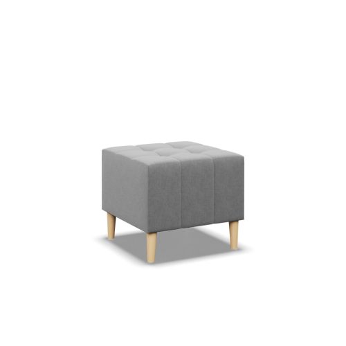 Oslo puff, fonott, 50x50, világosszürke