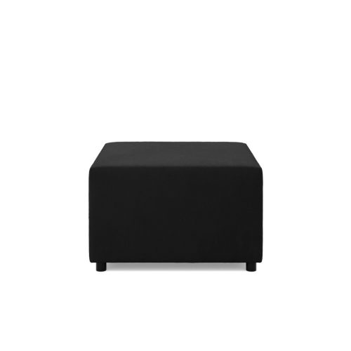 Zeus puff, szövet anyag, 70x70, fekete