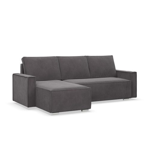 Lucca sarokkanapé, bouclé, univerzális oldal, szürke 