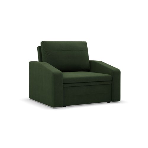 Vertico fekvőfotel, 80 cm széles, fonott, zöld
