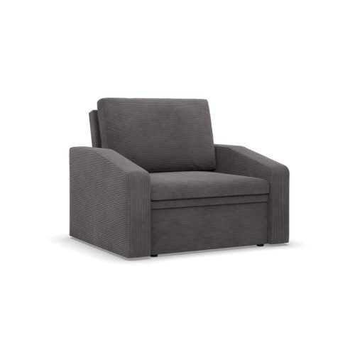 Vertico fekvőfotel, 80 cm széles, kordbársony, szürke