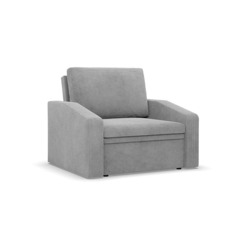 Vertico fekvőfotel, 80 cm széles, kordbársony, szürke