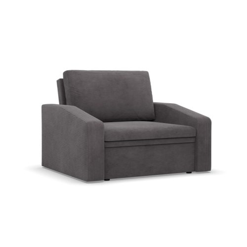 Vertico fekvőfotel, 90 cm széles, kordbársony, szürke