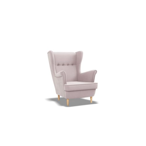 Uszak Mini fotel, bársony, rózsaszín