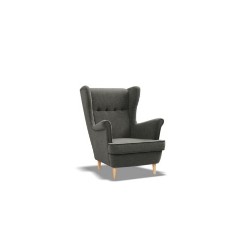 Uszak Mini fotel, fonott, fekete