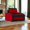 HEWLET fotel, normál szövet, hab töltőanyag, szín - fekete / piros