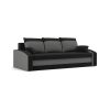 HEWLET kanapéágy, normál szövet, hab töltőanyag, szín - fekete / szürke