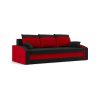 HEWLET kanapéágy, PRO szövet, bonell rugóval, szín - fekete / piros