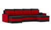MILTON III kinyitható sarokkanapé, U alakú, PRO szövet, bonell rugóval, szín - fekete / piros
