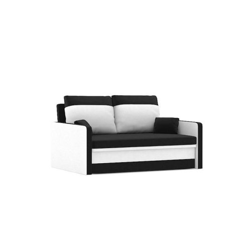 MILTON kinyitható kanapé, normál szövet, hab töltőanyag, szín - fekete / fehér