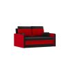 MILTON kinyitható kanapé, normál szövet, hab töltőanyag, szín - fekete / piros