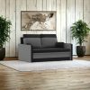 MILTON kinyitható kanapé, normál szövet, hab töltőanyag, szín - fekete / szürke