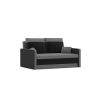 MILTON kinyitható kanapé, normál szövet, hab töltőanyag, szín - szürke / fekete