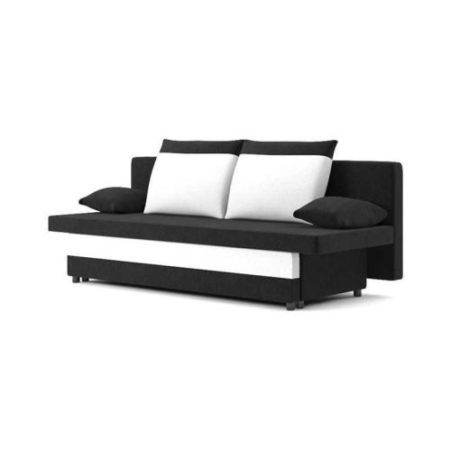 SONY kanapéágy, normál szövet, hab töltőanyag, szín - fekete / fehér