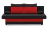SONY kanapéágy, PRO szövet, bonell rugóval, szín - fekete / piros