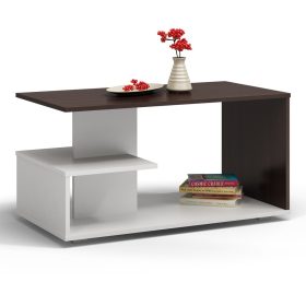   Aldabra Dallas MIX dohányzóasztal, 91x40x51 cm, wenge- fehér