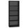 Aldabra R60 polcos szekrény, 60x182x30 cm, fekete
