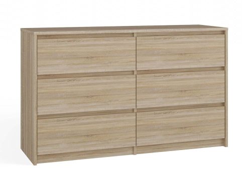 Aldabra K120 2X3 komód, 120x73,5x40 cm, sonoma