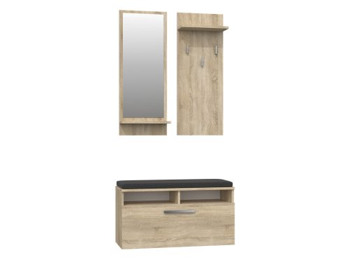 Aldabra Riva előszobafal, 35x90x16 cm, sonoma