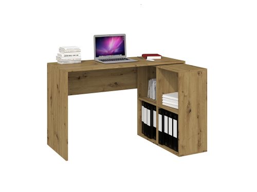 Aldabra Plus 2X2 polcos íróasztal, 120x76x50 cm, tölgy