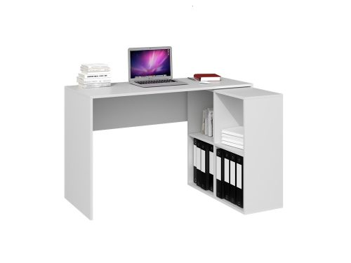 Aldabra Plus 2X2 polcos íróasztal, 120x76x50 cm, fehér