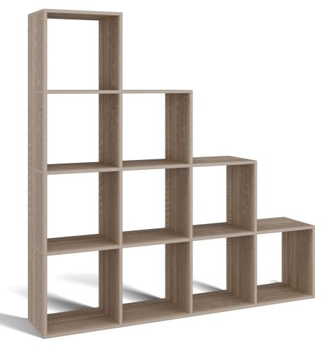 Aldabra Step 4X4 polc, 153x153x30 cm, sonoma