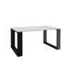 Aldabra MIX Salon Loft modern dohányzóasztal, 90x50x58 cm, fehér-fekete