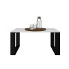 Aldabra MIX Salon Loft modern dohányzóasztal, 90x50x58 cm, fehér-fekete