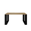 Aldabra Salon Loft modern dohányzóasztal, 90x50x58 cm, tölgy-fekete