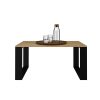 Aldabra Salon Loft modern dohányzóasztal, 90x50x58 cm, tölgy-fekete