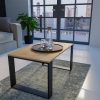 Aldabra Salon Loft modern dohányzóasztal, 90x50x58 cm, tölgy-fekete