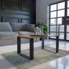 Aldabra Salon Loft modern dohányzóasztal, 90x50x58 cm, tölgy-fekete
