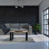 Aldabra MIX Salon Loft modern dohányzóasztal, 90x50x58 cm, sonoma-fekete
