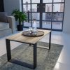 Aldabra MIX Salon Loft modern dohányzóasztal, 90x50x58 cm, sonoma-fekete