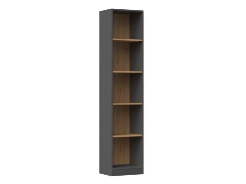 Aldabra R50 polcos szekrény, 50x181x30 cm, antracit-tölgy