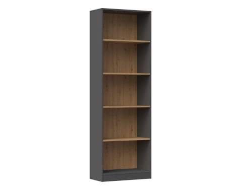 Aldabra R60 polcos szekrény, 60x182x30 cm, antracit-tölgy