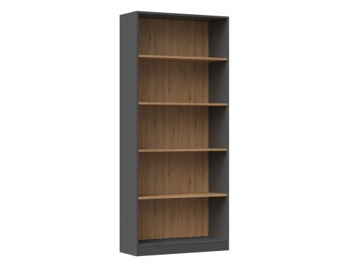 Aldabra R80 polcos szekrény, 80x182x30 cm, antracit-tölgy