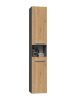 Aldabra MIX Nel III fürdőszoba szekrény, 174x31x30 cm, antracit-tölgy