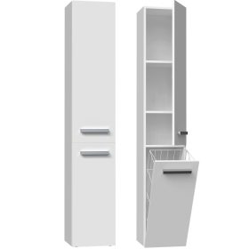 Aldabra Nel IV fürdőszoba szekrény, 31x174x30 cm, fehér