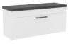 Aldabra Parma cipőtároló pad, 100x49x35 cm, fehér