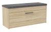 Aldabra Parma cipőtároló pad, 100x49x35 cm, sonoma