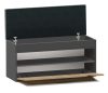 Aldabra Parma cipősszekrény, 100x49x35 cm, antracit-tölgy