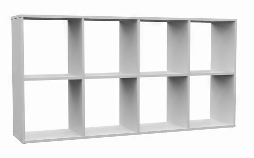 Aldabra Malax 2x4 polc, 147x75x30 cm, fehér