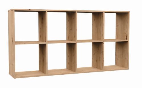 Aldabra Malax 2x4 polc, 147x75x30 cm, tölgy
