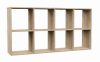 Aldabra Malax 2x4 polc, 147x75x30 cm, sonoma