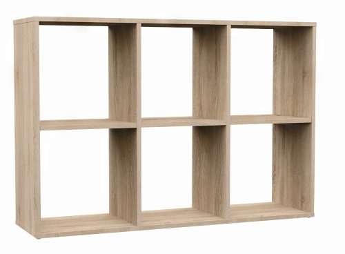 Aldabra Malax 2x3 polc, 110x75x30 cm, sonoma