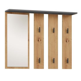   Aldabra Parma tükrös fogas, 100x81,5x15 cm, antracit-tölgy