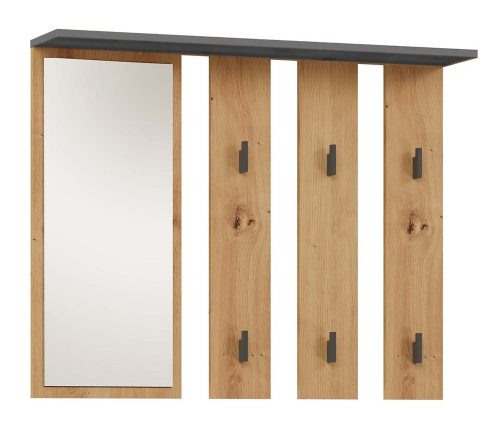 Aldabra Parma tükrös fogas, 100x81,5x15 cm, antracit-tölgy