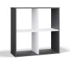 Aldabra Malax 2x2 polc, 74x75x30 cm, antracit-fehér