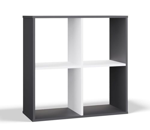 Aldabra Malax 2x2 polc, 74x75x30 cm, antracit-fehér